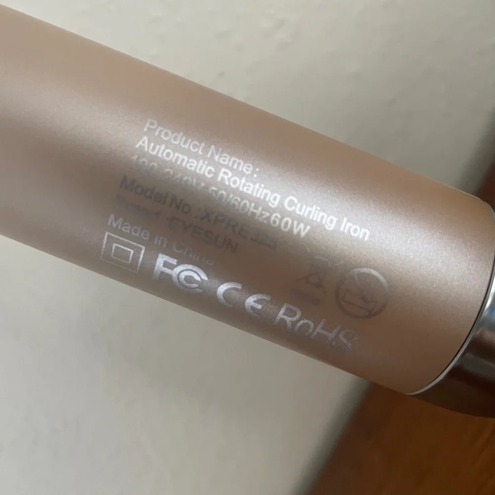 EYESUN Automatic Portable Rotating Hair Curling Iron Ceramic‎ LCD Display WORKS!